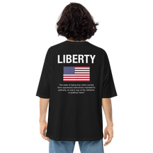 S Liberty Unisex Oversized Black T-Shirt by Design Express