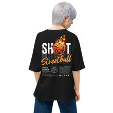 Shoot Streetball Back Unisex Oversized Dark T-Shirt by Design Express