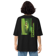 Black / S Litoria Caerulia Back Unisex Oversized T-Shirt by Design Express