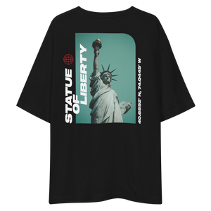 Statue of Liberty Back Unisex Oversized T-Shirt by Design Express