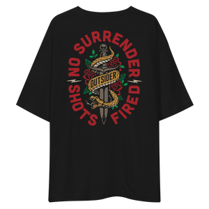 No Surrender Back Unisex Oversized T-Shirt by Design Express