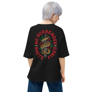 No Surrender Back Unisex Oversized T-Shirt by Design Express