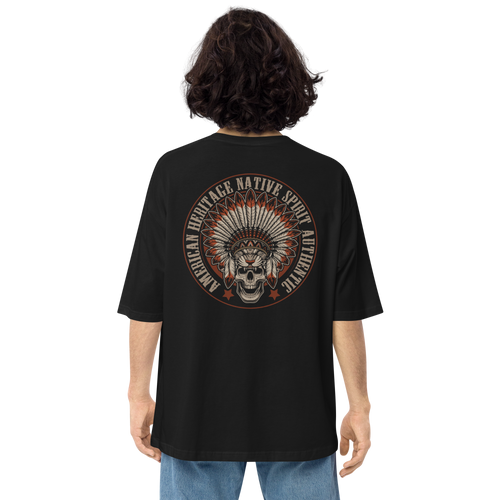 Black / S American Heritage Back Unisex Oversized T-Shirt by Design Express