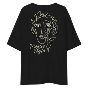 Picasso Line Style Back Unisex Oversized T-Shirt by Design Express