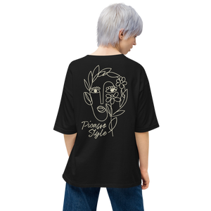 Picasso Line Style Back Unisex Oversized T-Shirt by Design Express