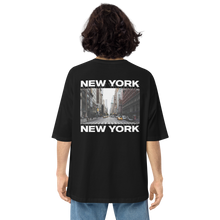 Black / S New York Back Unisex Oversized Dark T-Shirt by Design Express