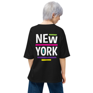 New York Pop Back Unisex Oversized T-Shirt by Design Express