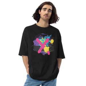 Black / S Abstract Series 01 Unisex Oversized T-Shirt by Design Express