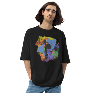 Black / S Abstract Series 06 Unisex Oversized T-Shirt by Design Express