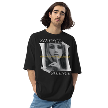 Black / S Silence Unisex Oversized T-Shirt by Design Express