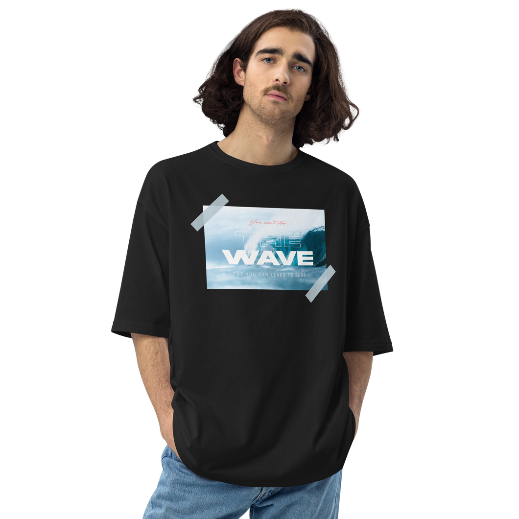 Black / S The Wave Unisex Oversized T-Shirt by Design Express