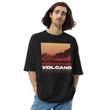 Black / S Vulcano Front Unisex Oversized T-Shirt by Design Express