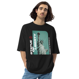 Statue of Liberty Front Unisex Oversized T-Shirt by Design Express