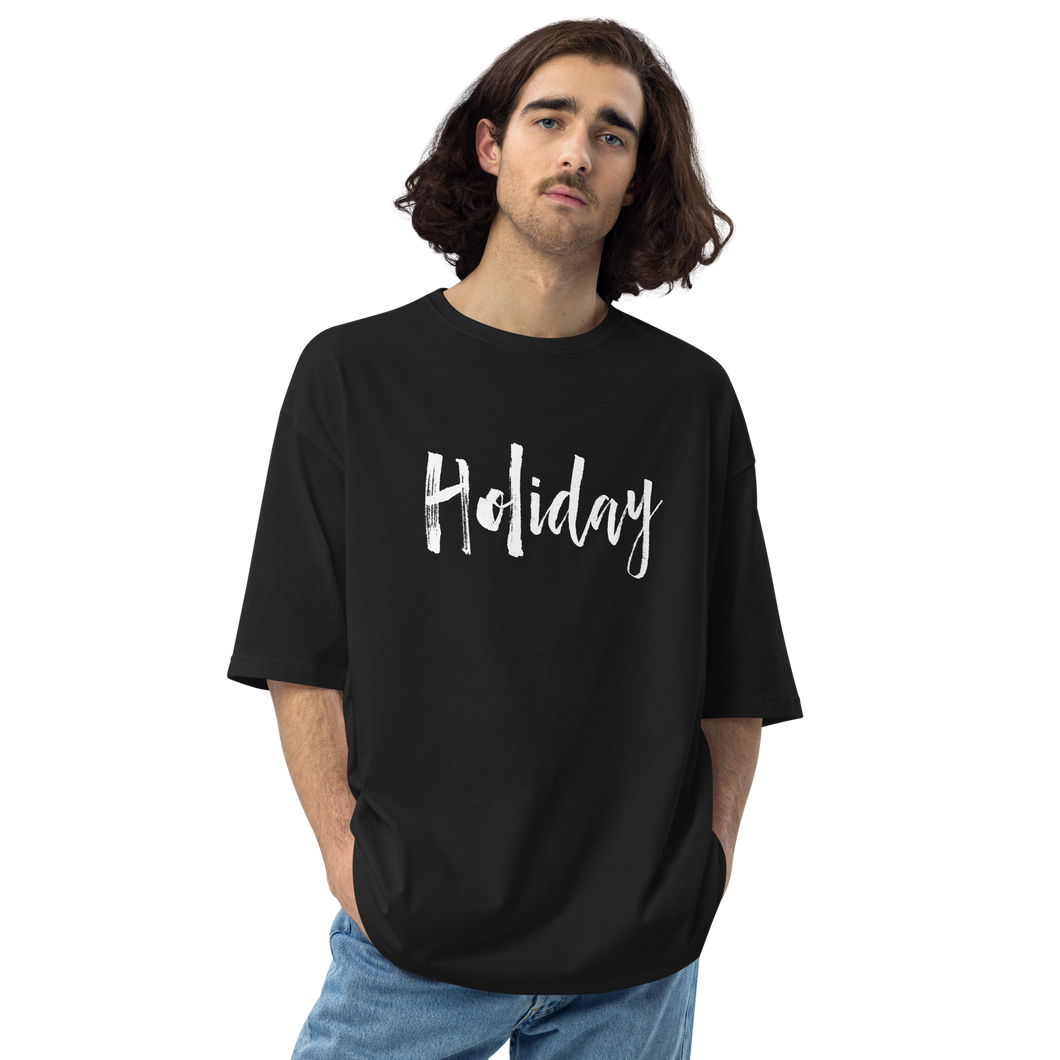 Black / S Holiday Unisex Oversized T-Shirt by Design Express