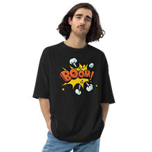 Black / S Boom Pop Art Unisex Oversized T-Shirt by Design Express