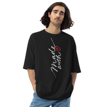 Black / S Made With Love (Typo) Unisex Oversized T-Shirt by Design Express