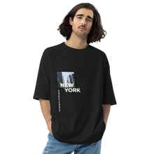 Black / S New York Coordinates Front Unisex Oversized Dark T-Shirt by Design Express