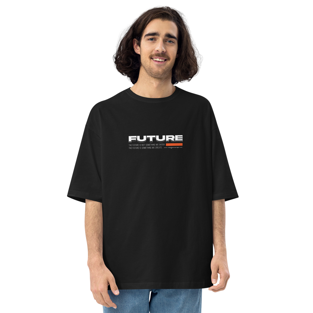 Black / S We are the Future Unisex Oversized T-Shirt by Design Express