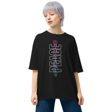 Black / S Peace is the Ultimate Wealth Unisex Oversized T-Shirt by Design Express