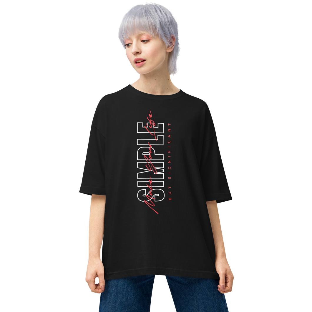 S Make Your Life Simple But Significant Vertical Front Unisex Oversized T-Shirt by Design Express