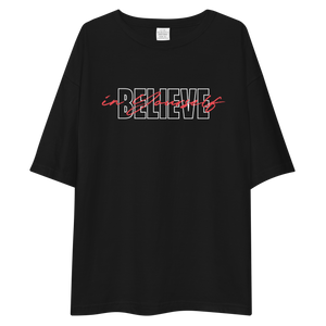 Believe in yourself Typography Unisex Oversized T-Shirt by Design Express