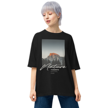 Black / S Nature Yosemite Front Unisex Oversized T-Shirt by Design Express