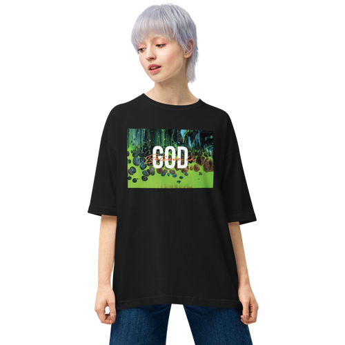 Black / S Believe in God Unisex Oversized T-Shirt by Design Express