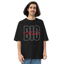 Black / S Think BIG (Bold Condensed) Unisex Oversized Dark T-Shirt by Design Express