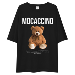 Mocaccino Parody Unisex Oversized Black T-Shirt by Design Express