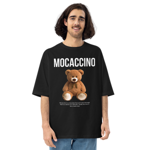 Mocaccino Parody Unisex Oversized Black T-Shirt by Design Express