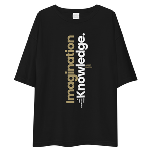 Imagination is more important than knowledge "Poppins" Unisex Oversized T-Shirt by Design Express