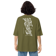 Make Peace Not War Back Unisex Oversized Dark T-Shirt by Design Express