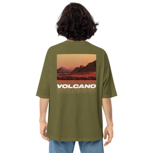 City Green / S Vulcano Back Unisex Oversized T-Shirt by Design Express