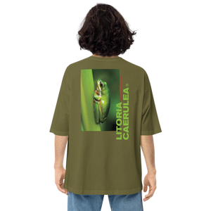 City Green / S Litoria Caerulia Back Unisex Oversized T-Shirt by Design Express