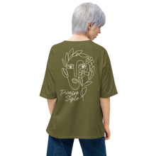 Picasso Line Style Back Unisex Oversized T-Shirt by Design Express