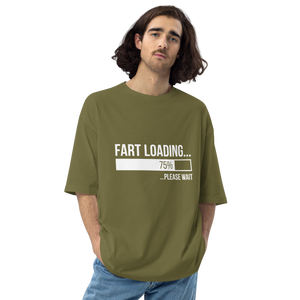 City Green / S Fart Loading Front Unisex Oversized T-Shirt by Design Express