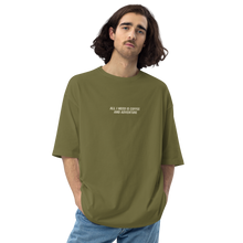 All I Need Is Coffee And Adventure Back Unisex Oversized T-Shirt by Design Express