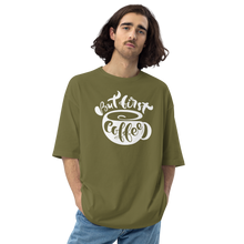 City Green / S But First Coffee Unisex Oversized T-Shirt by Design Express