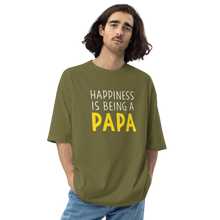 City Green / S Happiness is being a papa Unisex Oversized T-Shirt by Design Express