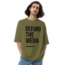 City Green / S Defund the Media Condensed Unisex Oversized Light T-Shirt by Design Express