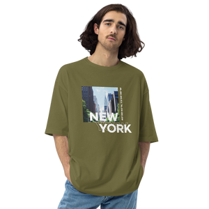 City Green / S New York Coordinates Unisex Oversized Dark T-Shirt by Design Express