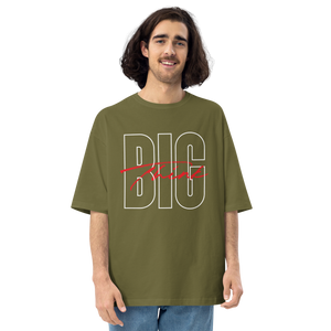 City Green / S Think BIG (Bold Condensed) Unisex Oversized Dark T-Shirt by Design Express