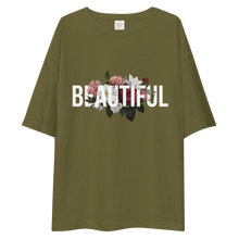 Beautiful Flower Unisex Oversized Dark T-Shirt by Design Express