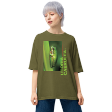 City Green / S Litoria Caerulia Front Unisex Oversized T-Shirt by Design Express