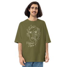 City Green / S Picasso Line Style Front Unisex Oversized T-Shirt by Design Express