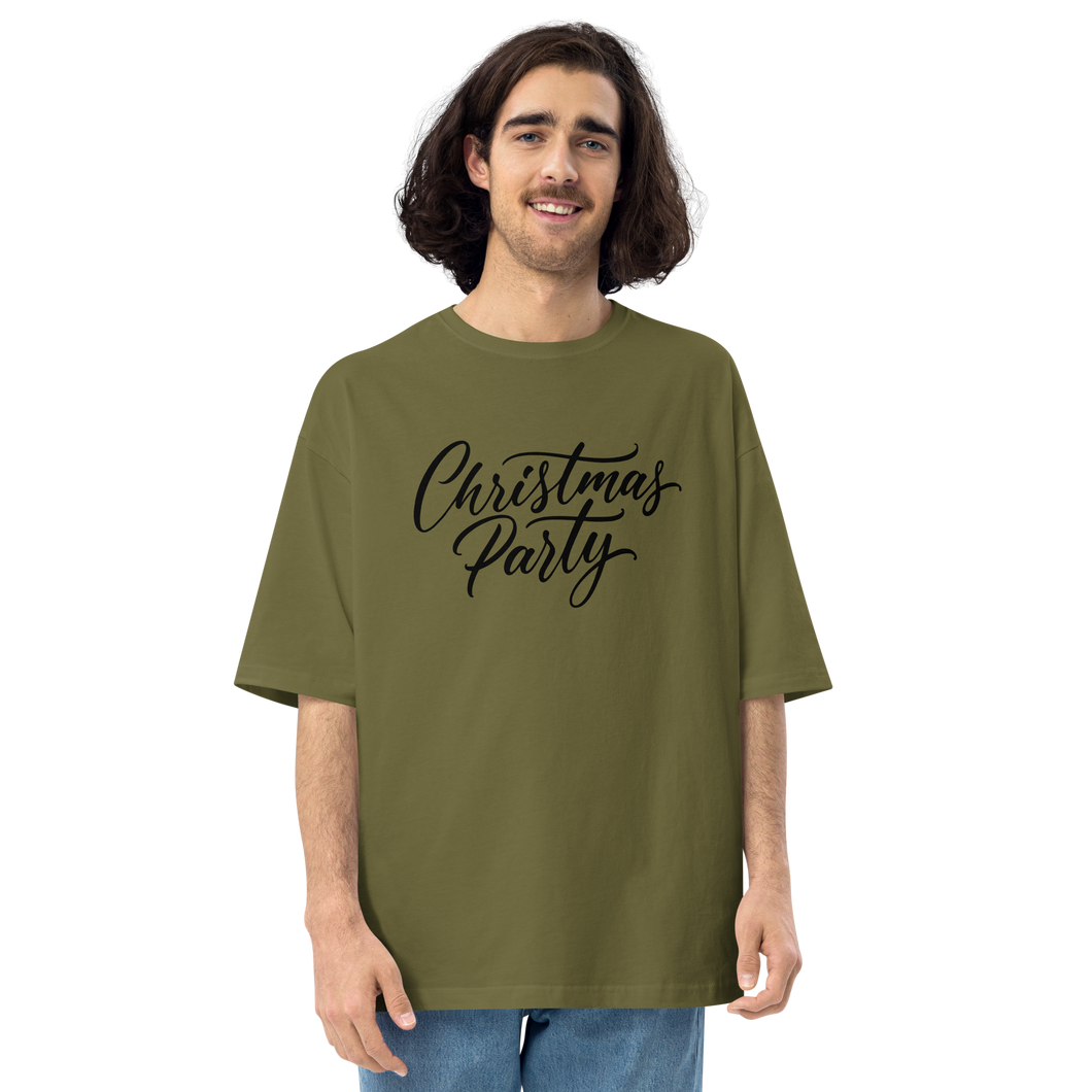 City Green / S Christmas Party Unisex Oversized Light T-Shirt by Design Express