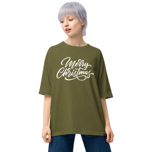 City Green / S Merry Christmas Unisex Oversized T-Shirt by Design Express