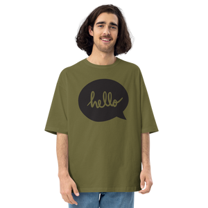 City Green / S Hello Unisex Oversized T-Shirt by Design Express