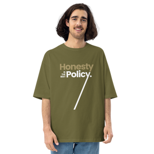 City Green / S Honesty is the best Policy "Poppins" Unisex Oversized T-Shirt by Design Express