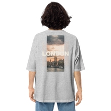 Mixed Grey / S London Back Unisex Oversized T-Shirt by Design Express